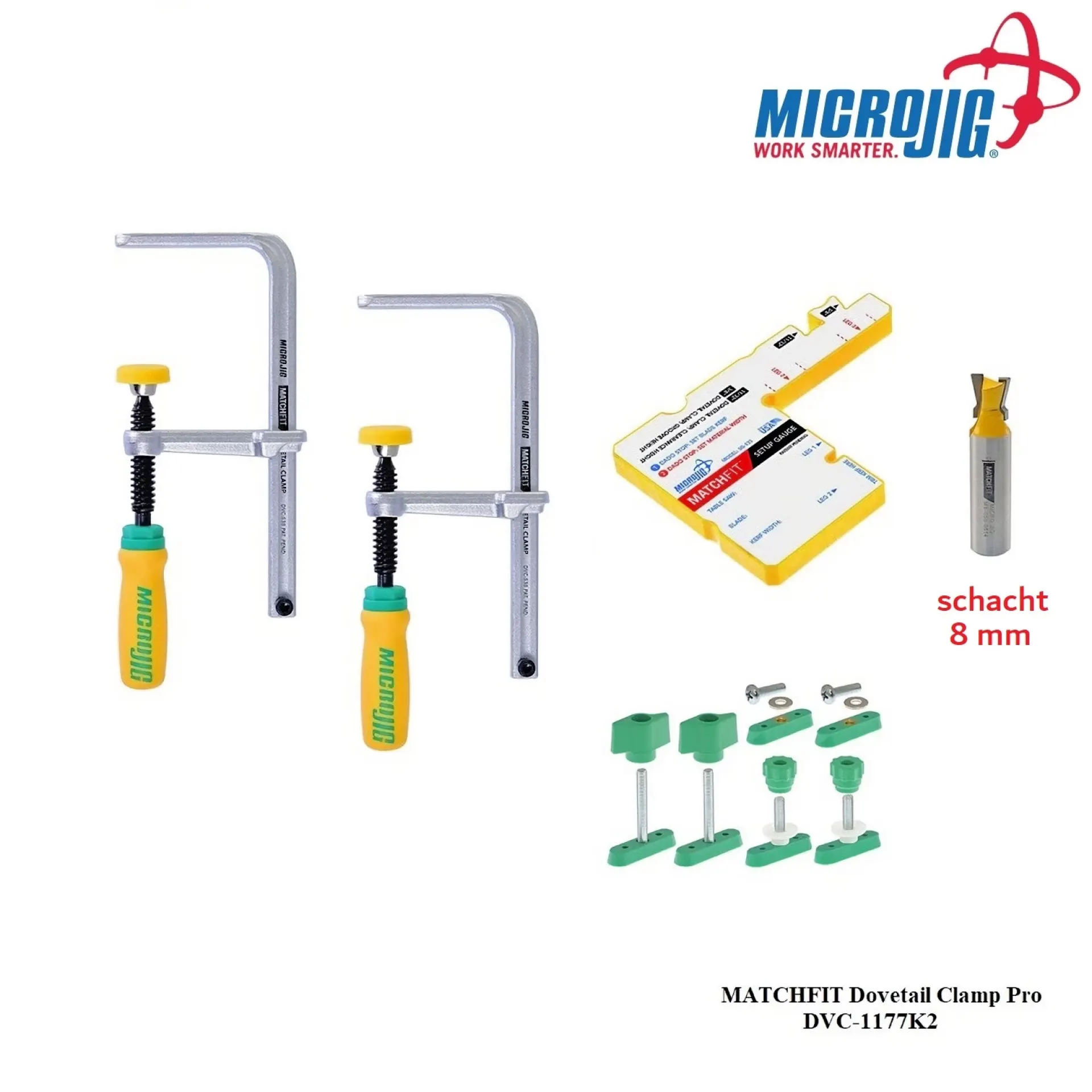 Microjig matchfit dovetail clamp pro.